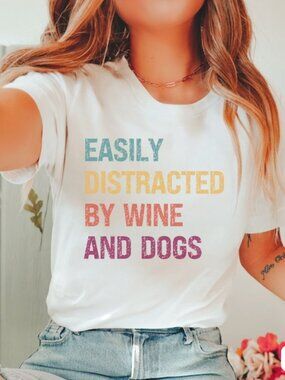 Wine and Dogs, Funny Dog Shirt, Dog Mom Shirt, Wine Gift